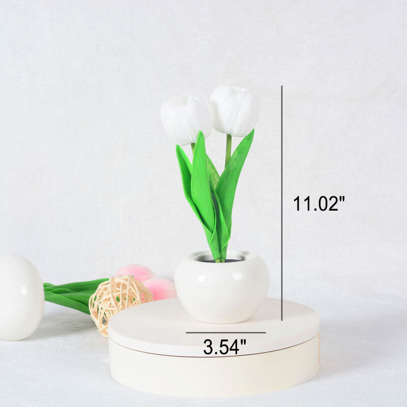 Lámpara de mesa LED de simulación creativa moderna Tulipán Peonía 