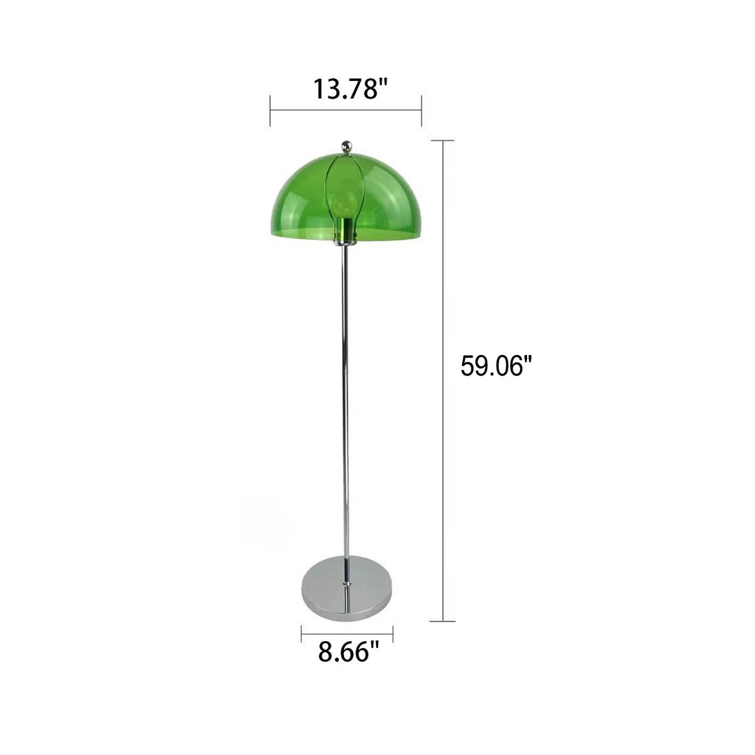 Lámpara de pie de 1 luz con diseño de hongo acrílico retro creativo 