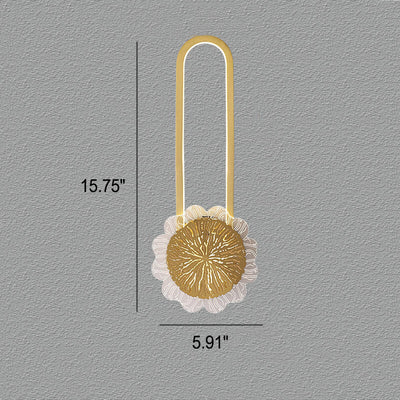 Industrielle LED-Wandleuchte mit minimalistischem kreativem Ringdesign aus Vollkupfer 