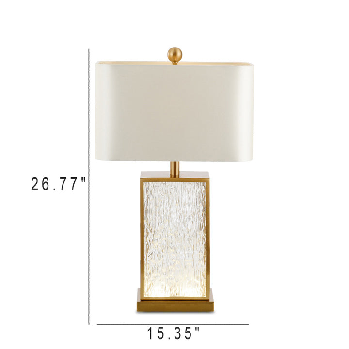 Einfache moderne Glas-Wellblech 1-Licht Tischlampe 