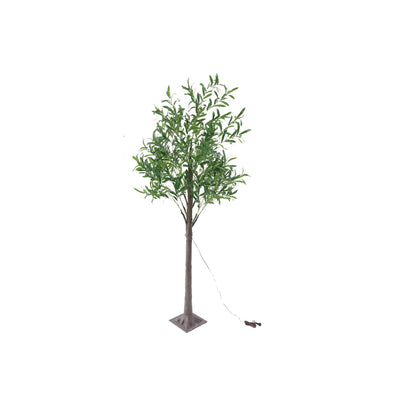 Lumière décorative moderne créative à feuilles d'olivier LED simulation plantes 