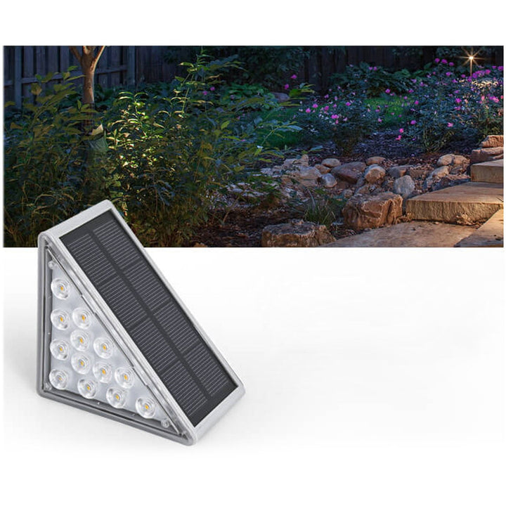 Solar Wasserdichtes Stereo-Dreieck-LED-Außenstufenlicht 