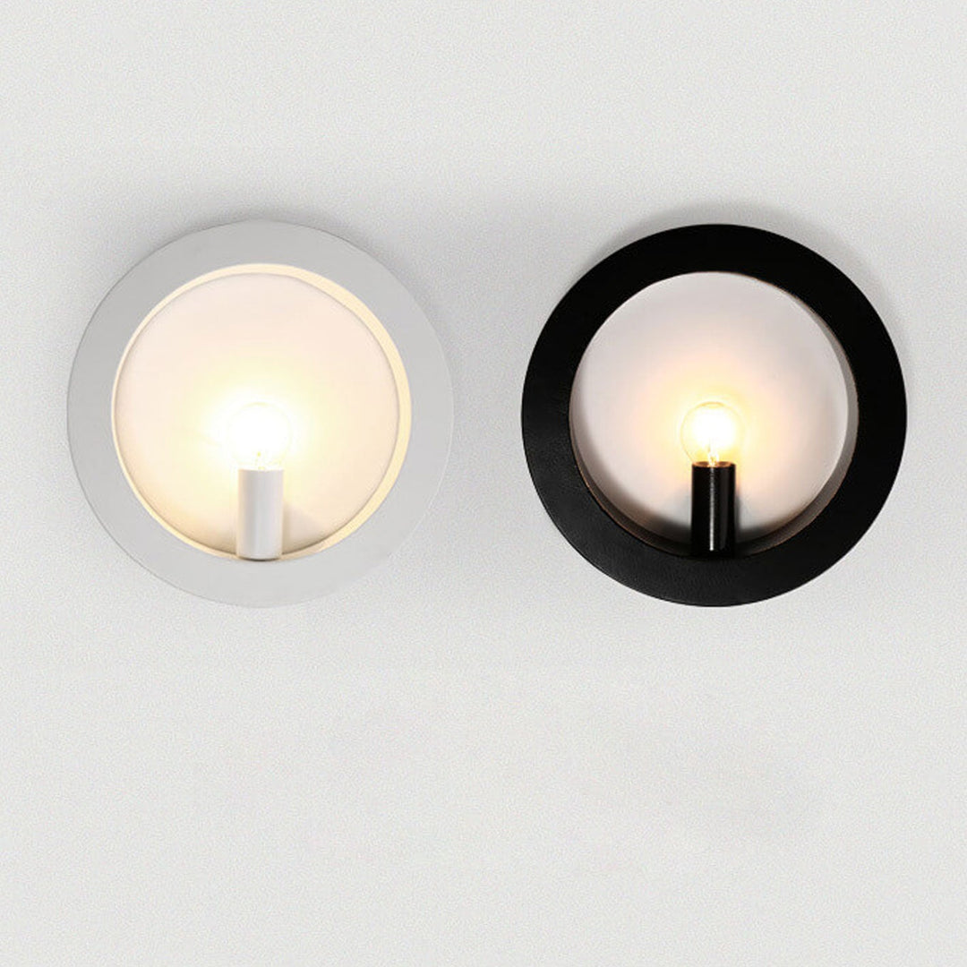 Moderne kreative quadratische/runde Wandleuchte aus Eisen mit 1 Flamme für das Schlafzimmer 
