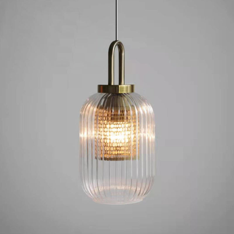 Industrial Vintage Oval Glass 1-Light Pendant Light