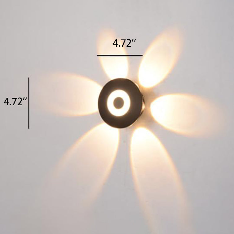 Moderne wasserdichte Scheiben-Petal-Effekt-LED-Außendekorative Wandleuchte 