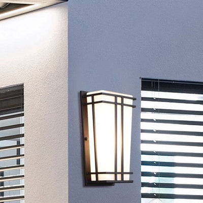 New Chinese Waterproof Wedge Design 1-Light Outdoor Wall Sconce Lamp