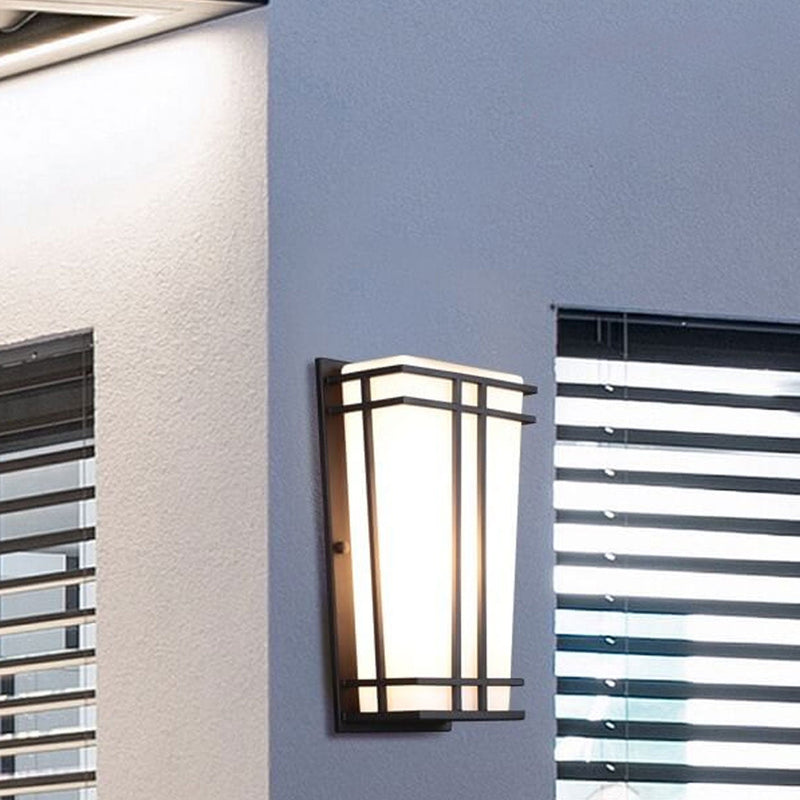 New Chinese Waterproof Wedge Design 1-Light Outdoor Wall Sconce Lamp