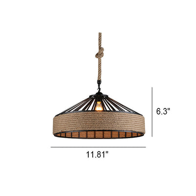 Moderne 1-flammige Pendelleuchte aus Eisenschnur im Industriedesign 