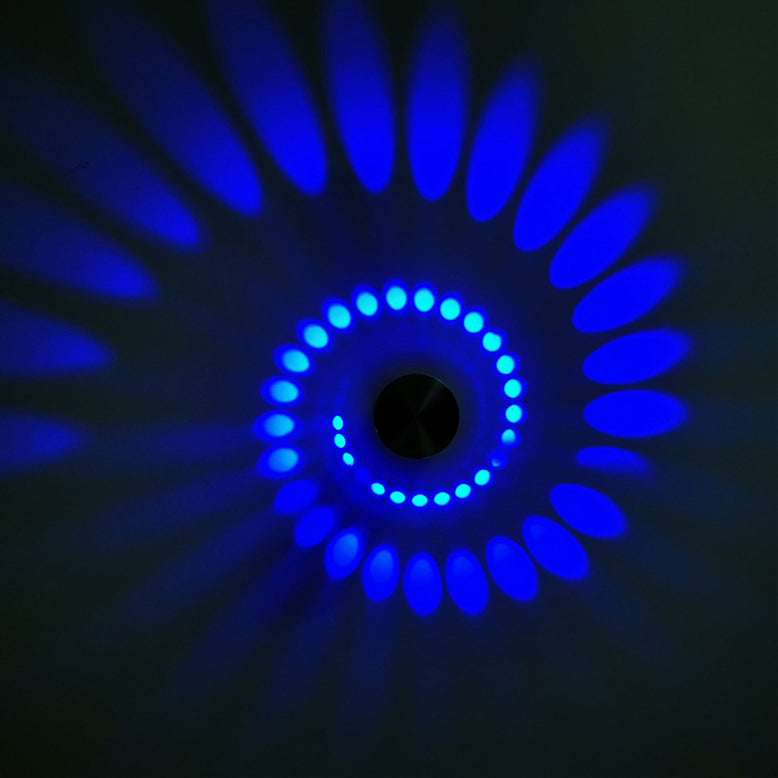 ضوء LED زخرفي حلزوني دائري من الألومنيوم الحديث الإبداعي 