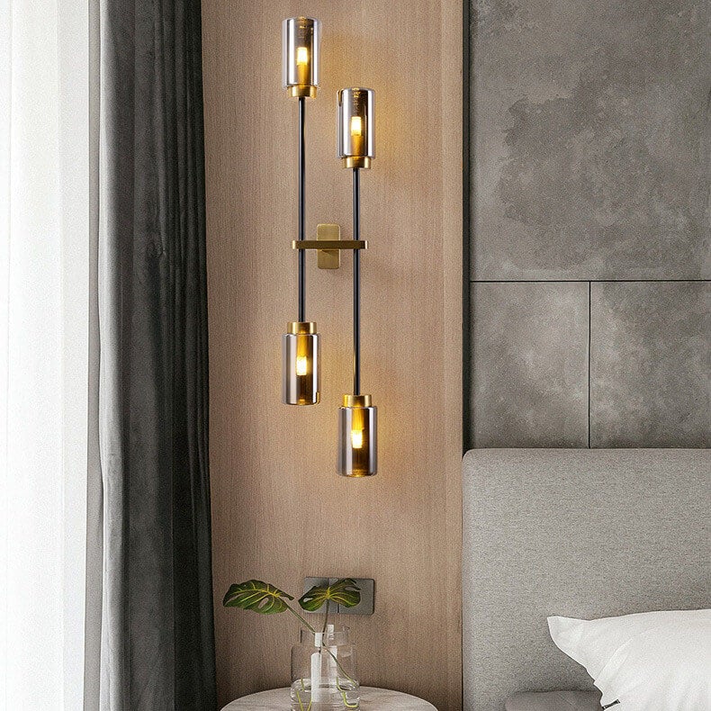 Modern Luxury Cylindrical Shade 2/4 Light Wall Sconce Lamp