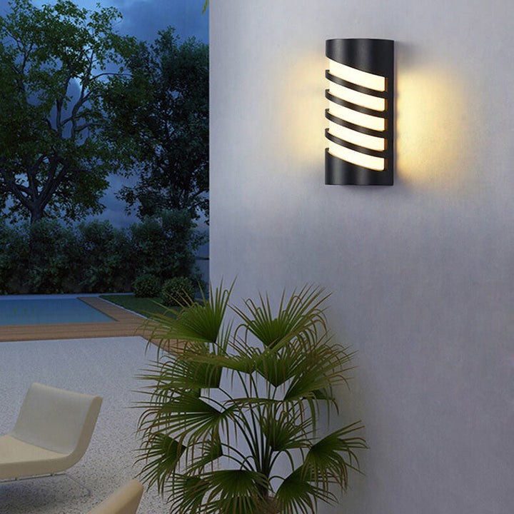 Moderne zylindrische wasserdichte LED-Wandleuchte für den Außenbereich 