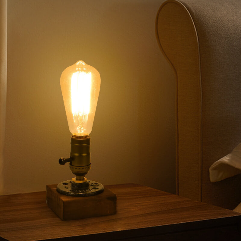 Industrielle Vintage Tischlampe aus Eisen mit 1 Leuchte 