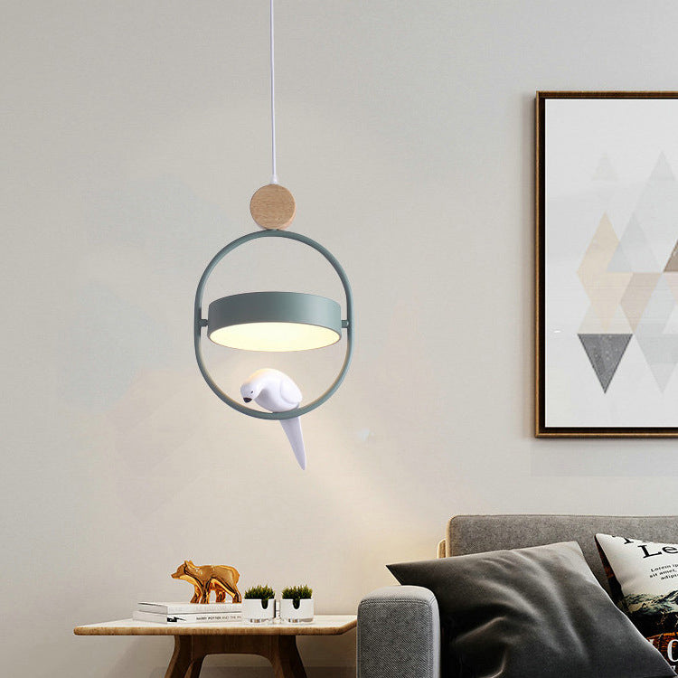 Nordic Creative Bird Ring 1-Light LED Pendant Light