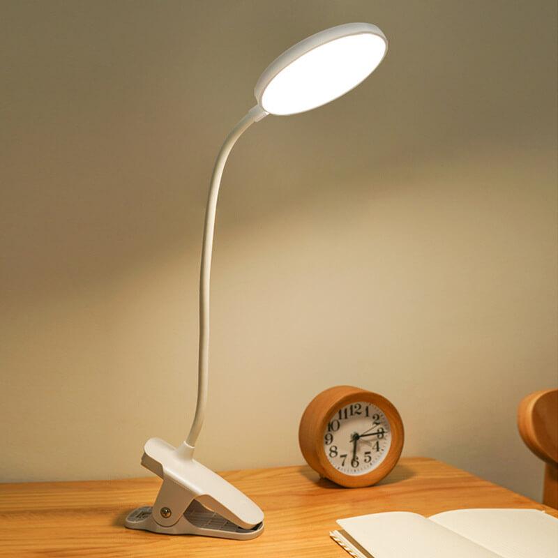 Lámpara de escritorio con clip LED simple recargable protección ocular luz nocturna 