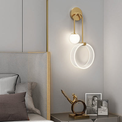 Nordic Minimalist Acrylic Circle Iron LED Wall Sconce Lamp