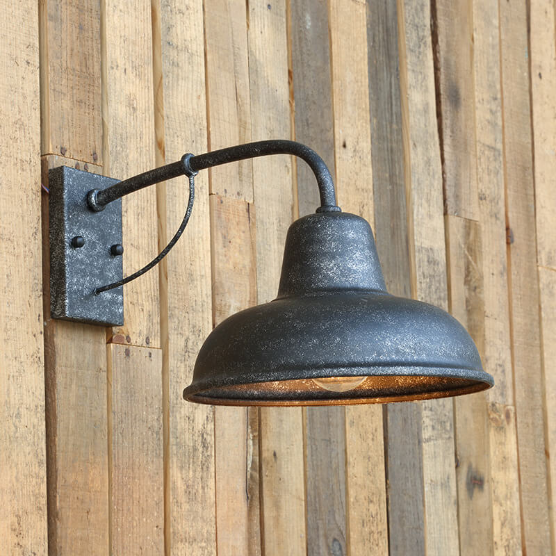 Lámpara de Aplique de Pared para Exteriores a Prueba de Agua de 1 Luz de Granero de Hierro Vintage 
