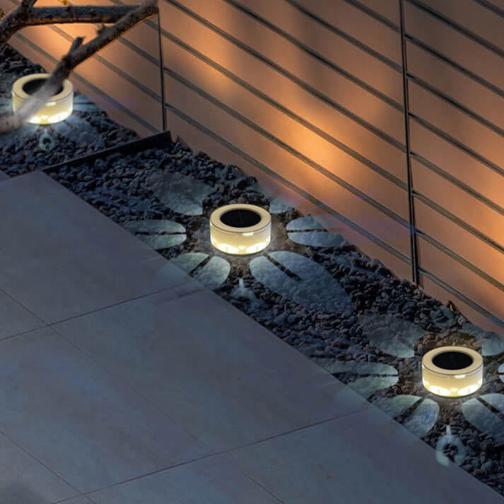 Solar Flower Pattern LED Outdoor Wall Patio Lawn Decorative Light