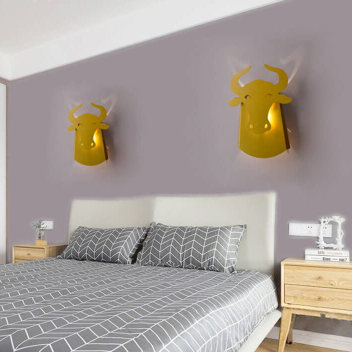 Nordic Creative Cow Head Shaped 1-Light LED Wall Sconce Lamp