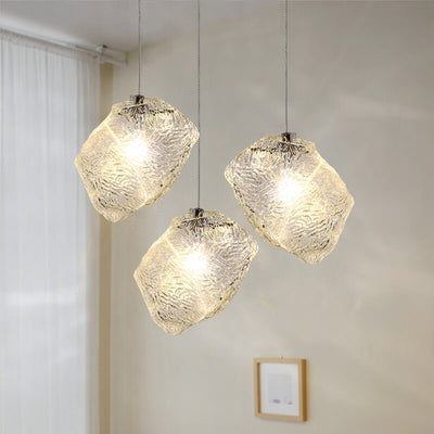 Nordic Creative Ice Cube Glass 1-Light  Pendant Light