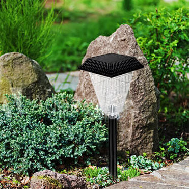 ضوء حديقة لهب شمسي LED خارجي أرضي مع قابس أرضي 