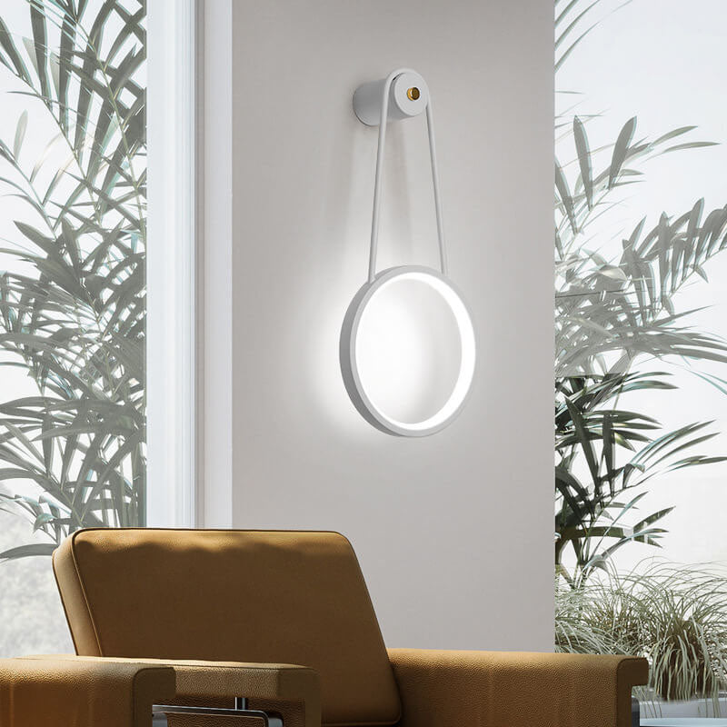 Modern Minimalist Hanging Round LED Wall Sconce Lamp