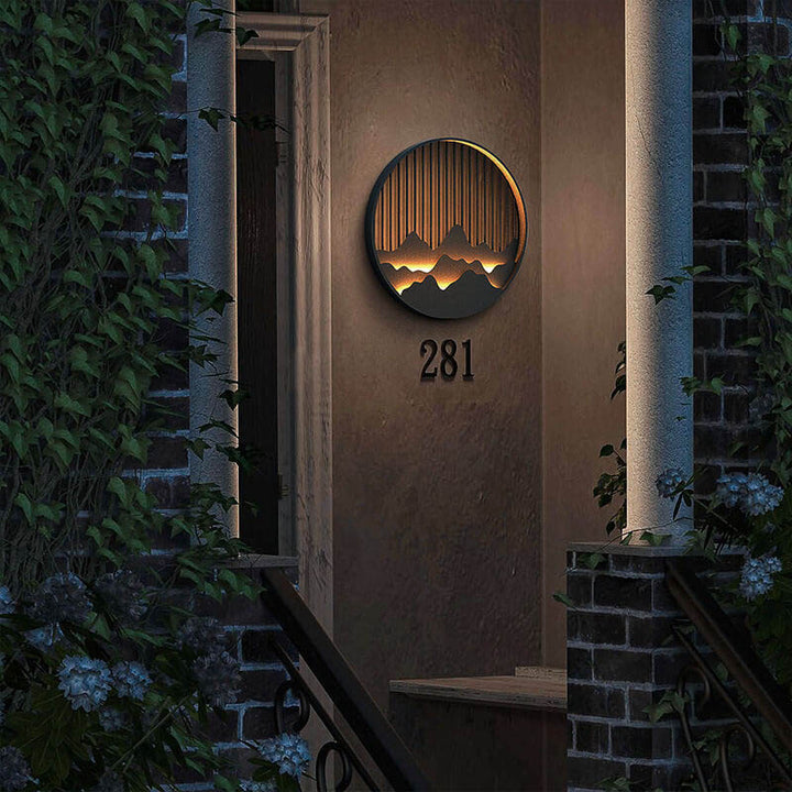 Applique murale étanche à LED ronde pour extérieur au design moderne 