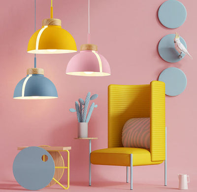 Modern Creative Macaron Dome 1-Light Pendant Light