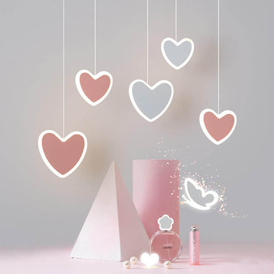 Nordic Creative Heart Shaped LED Pendant Light