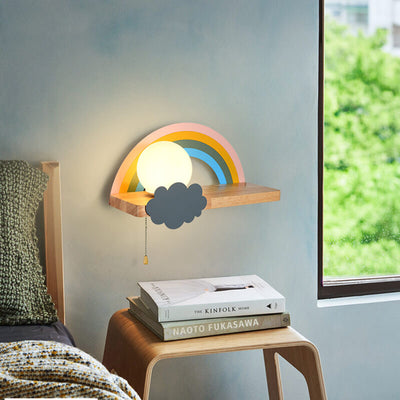 Nordic Cartoon Rainbow 1-Light  Wall Sconce Lamp