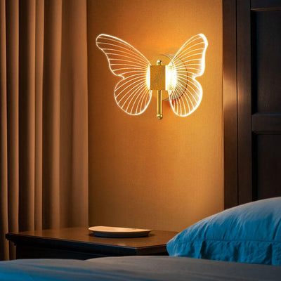 Nordic Creative Schmetterling Acryl LED Wandleuchte Lampe 