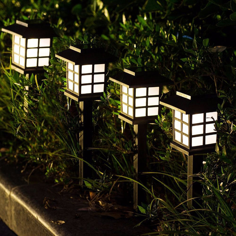 Quadratische Solarlaterne LED im Freien wasserdichtes Garten-Bodenstecker-Licht 