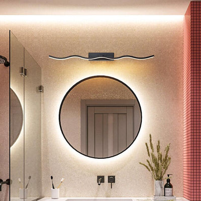 Moderne Wellen 1-Licht LED Spiegel Front Wandleuchte 
