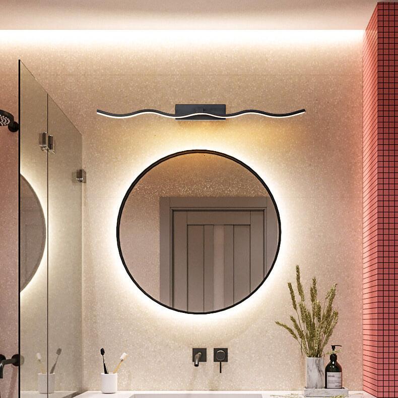 Moderne Wellen 1-Licht LED Spiegel Front Wandleuchte 