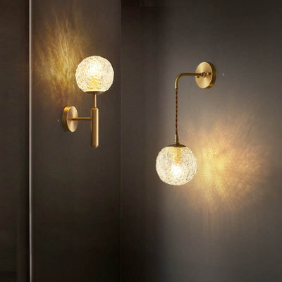 Moderne Schneeflockenkristall-Globus 1-Licht-Wandleuchte 