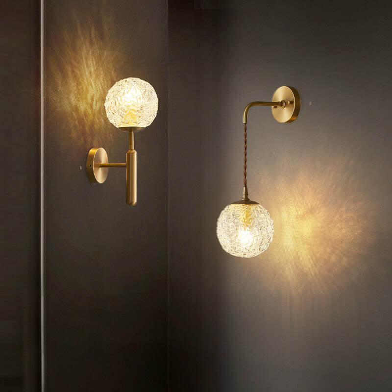 Moderne Schneeflockenkristall-Globus 1-Licht-Wandleuchte 