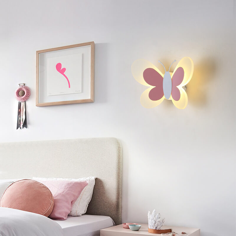 مصباح حائط LED بأكريليك على شكل فراشة إبداعية بضوء واحد 