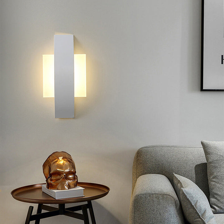 Moderner minimalistischer Acryl geometrischer Ring LED Wandleuchte 