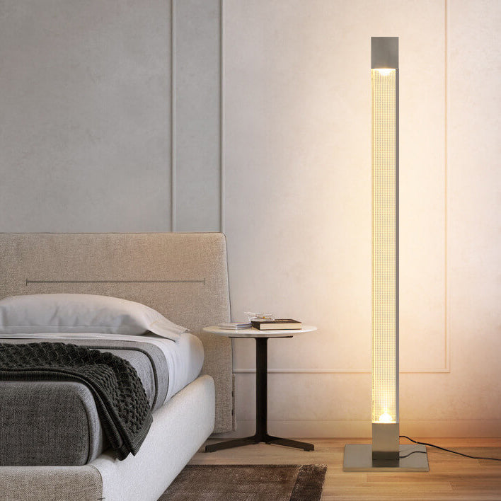 Moderne Acryl-Langbalken-Säulen-LED-Stehlampe 