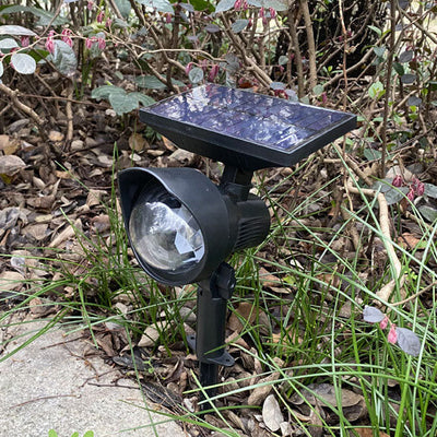 Solar drehbare Farbprojektions-LED Außen-Garten-Rasenleuchte 