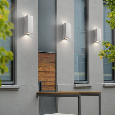 Industrial Cement Square Outdoor 1-Light Waterproof Wall Sconce Lamp