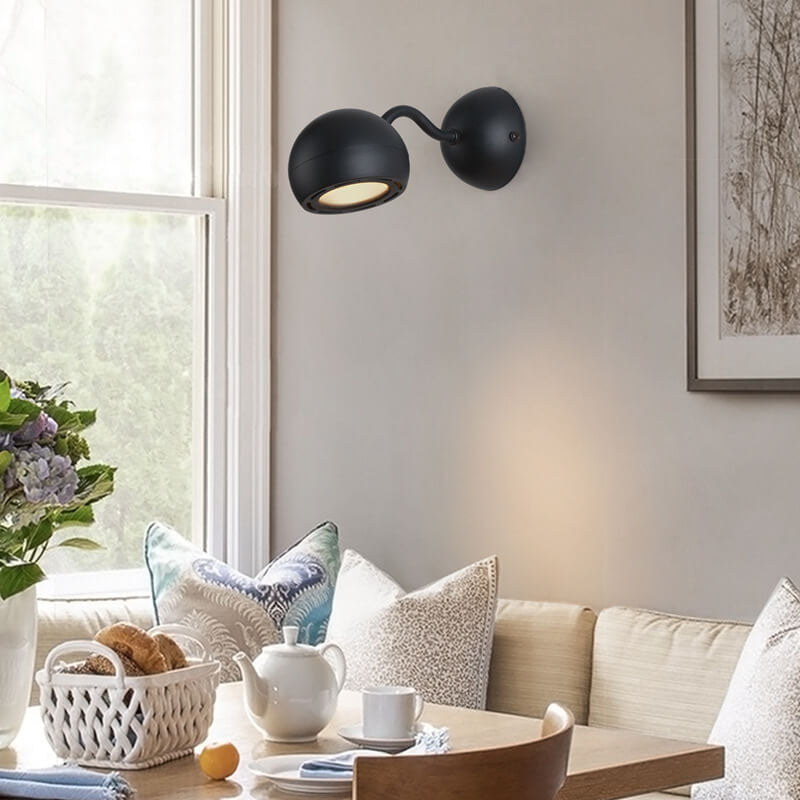 Minimalist Iron Dome Shade Mini Rotatable LED Wall Sconce Lamp