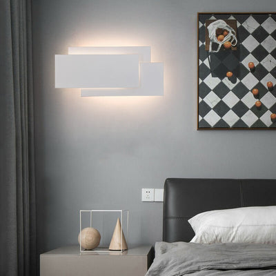 Minimalist Aluminum Square Stacked LED Wall Sconce