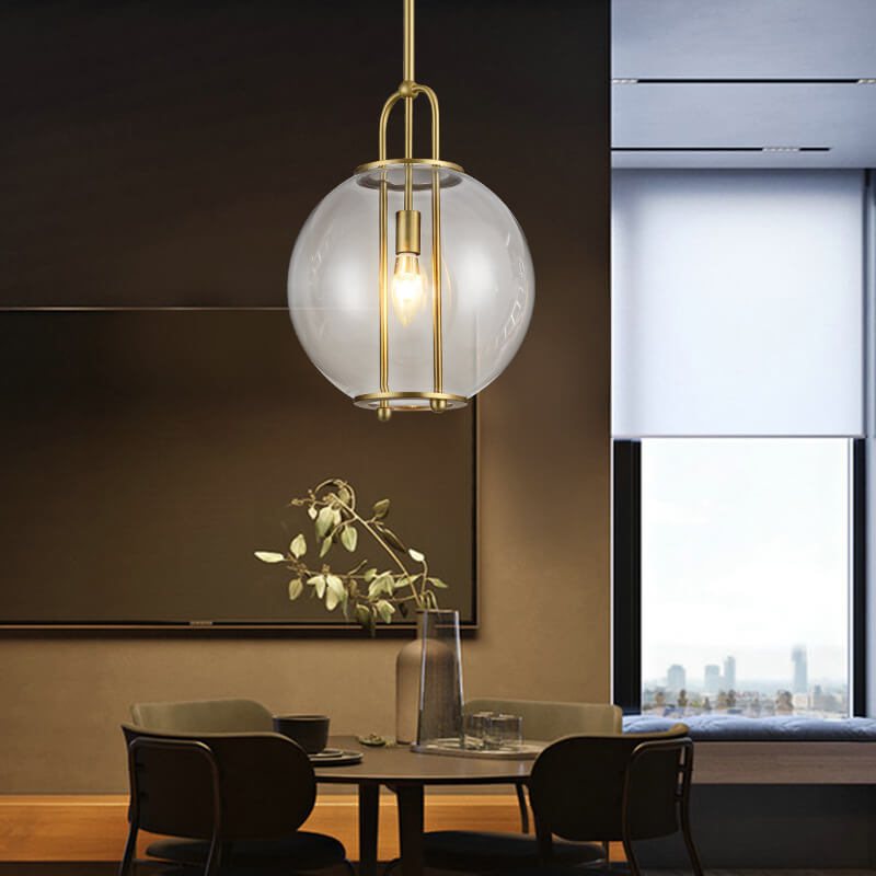 Modern Glass Bubble Ball 1-Light Pendant Light