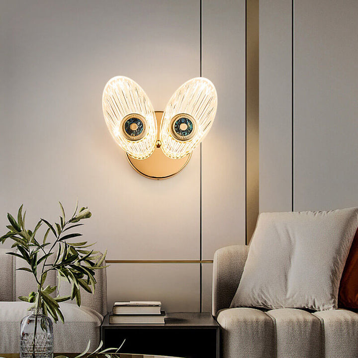 Applique murale LED moderne et créative en forme de coquillage paon 