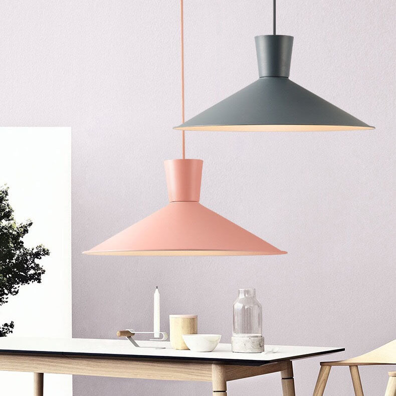 Modern Simple Macaron Scalloped 1-Light Pendant Light