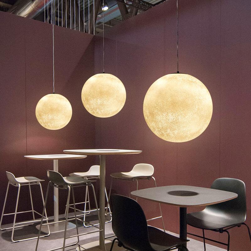 Creative Moon Mars Resin Orb 1-Light Pendant Light