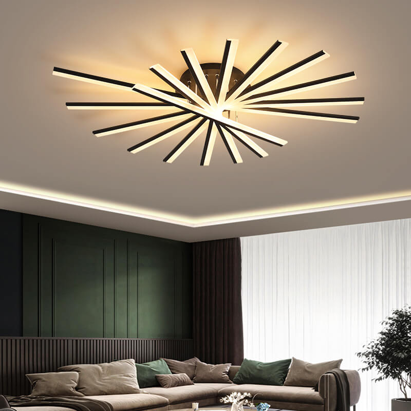 Nordic Creative Line 1-Light LED Semi-Flush Mount Ceiling Light