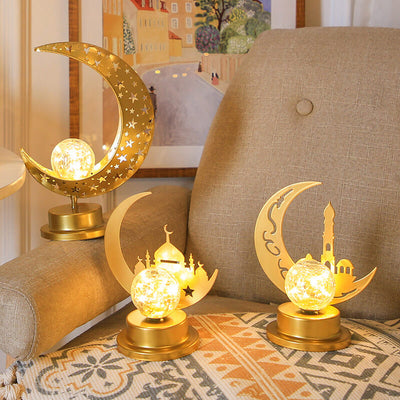Muslimische Eid Mond Schloss LED Nachtlicht Dekorative Tischlampe 