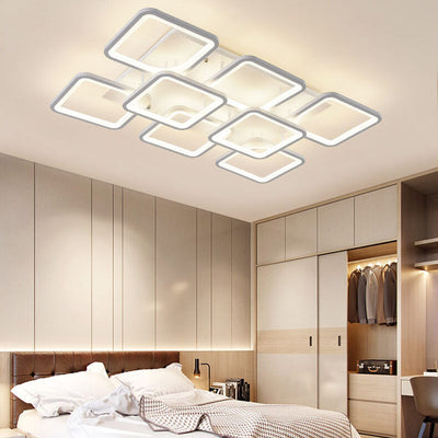Minimalist Square Combination Acrylic LED Flush Mount Ceiling Light