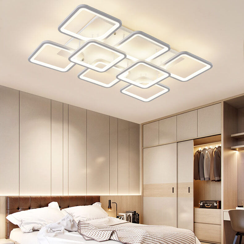 Minimalist Square Combination Acrylic LED Flush Mount Ceiling Light